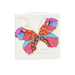Colorful butterfly-shaped earrings on a white card with 'Living Boldly' text.
