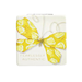 Compact mirror with yellow butterfly design and 'Fearlessly Authentic' text on a white background