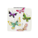Compact mirror with colorful butterfly designs on a white background