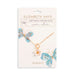 Elisabeth Hays necklace with butterfly design on packaging