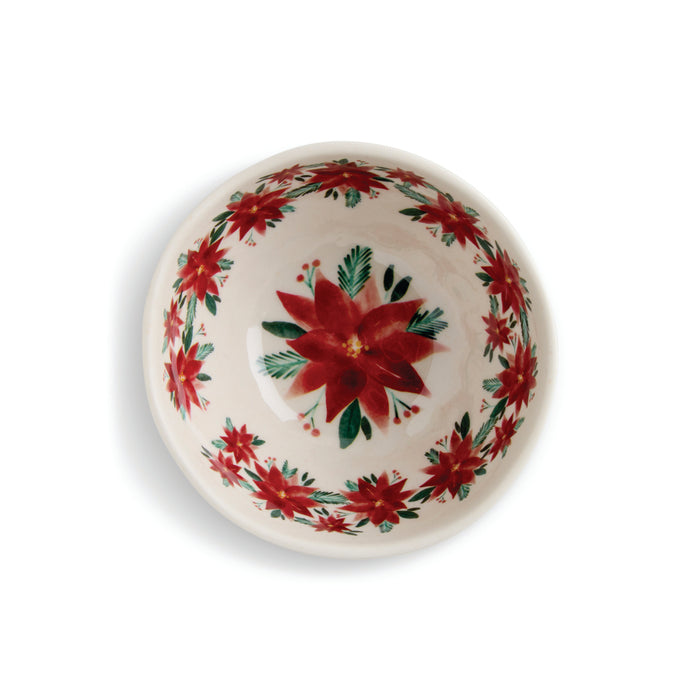 Poinsettia Melamine Dip Bowl