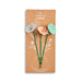 Packaged flower-shaped picks with 'DemiDeco' branding on a white background