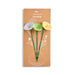 Packaged set of three colorful flowers on a brown cardboard backing with 'Demdaco Sunshine' branding.