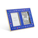 Blue 'You & Me' double photo frame with two pictures inside on a white background