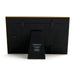 Black photo frame with gold trim and Demdaco branding on a white background