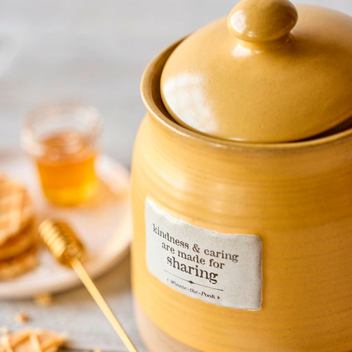 Winnie-the-Pooh Yellow Stoneware Kindness Hunny Pot 4.5" x 5.5" x 5.5"