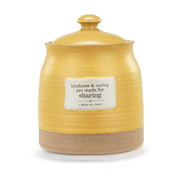 Winnie-the-Pooh Yellow Stoneware Kindness Hunny Pot 4.5" x 5.5" x 5.5"