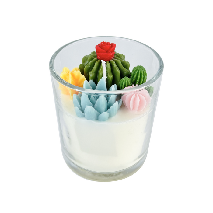 Succulent Art Candle Multi