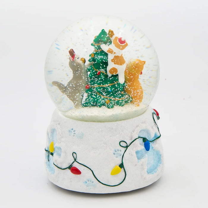 Curious Christmas Cats Musical Glitterdome