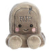 Plush toy resembling a cartoonish tombstone with 'RIP' on a white background