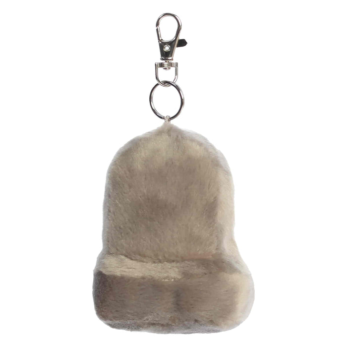 Keychain with a fur-like texture on a white background