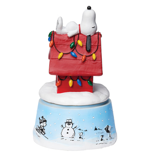 Musical Snoopy On House with A Winter Scene