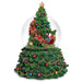 Christmas-themed snow globe with Santa Claus, reindeer, and Christmas tree inside a decorative base.