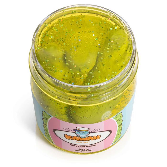 Shimmery Pickle Clear Slime