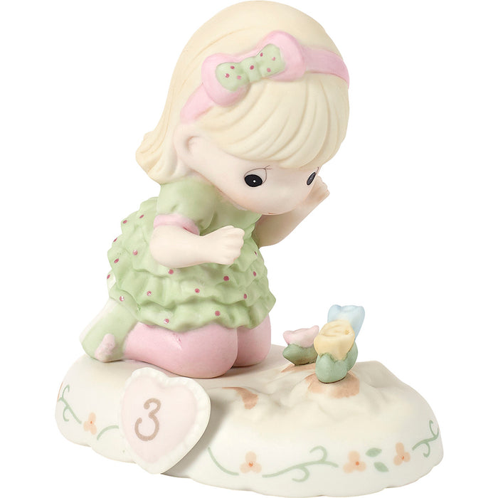 Precious Moments Age 3 Girl Figurine - Blonde