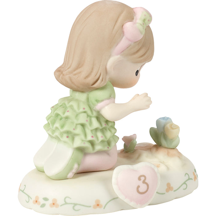 Precious Moments Age 3 Girl Figurine - Brunette