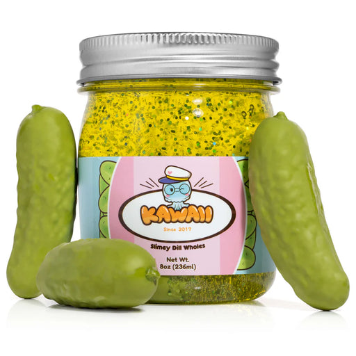 Shimmery Pickle Clear Slime