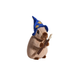 Wizard Capybara plush wearing a blue star-covered wizard hat and holding a wand.
