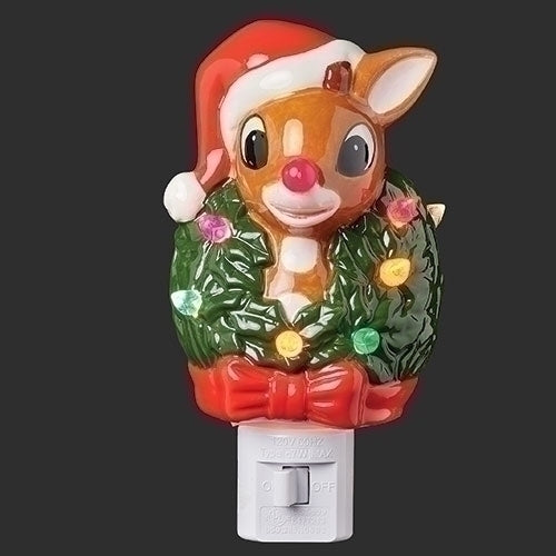 Rudolph with Wreath Night Light