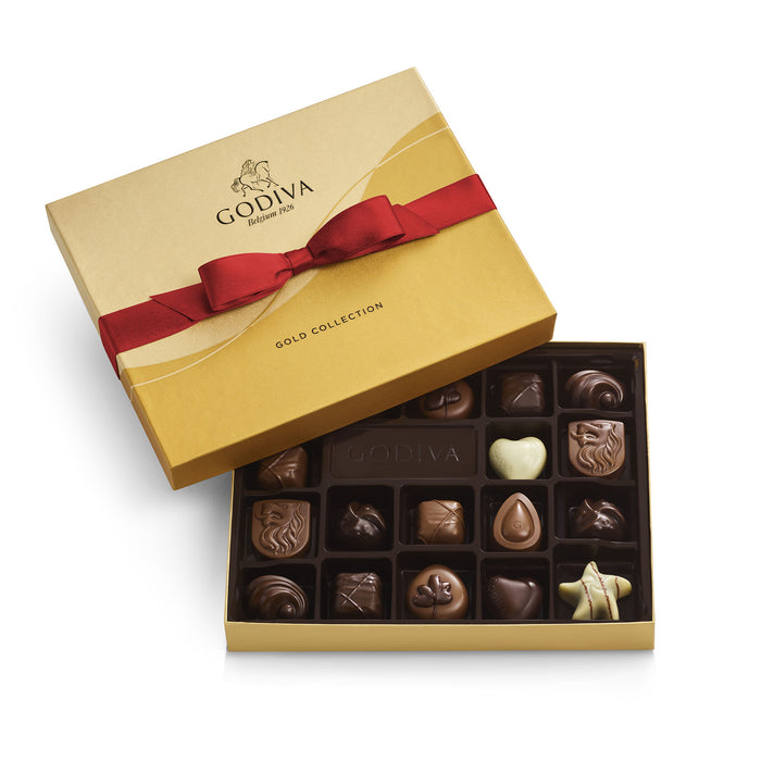 Godiva Assorted Chocolate Gold Gift Box - 18 Piece