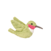 Plush toy hummingbird on a white background