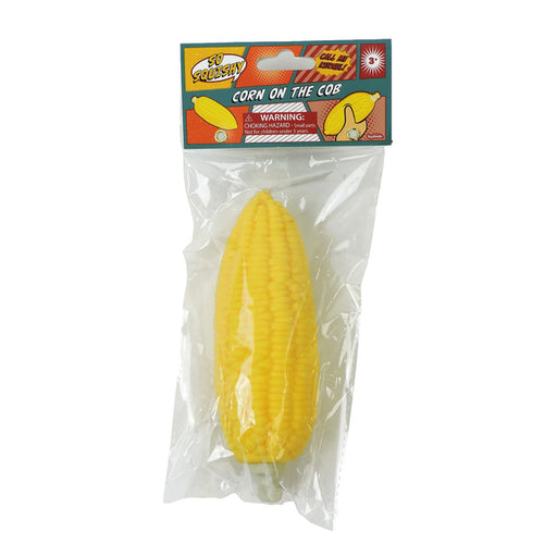 Corn on the cob toy with packaging on a white background
