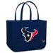 Navy blue tote bag with Houston Texans logo on a white background