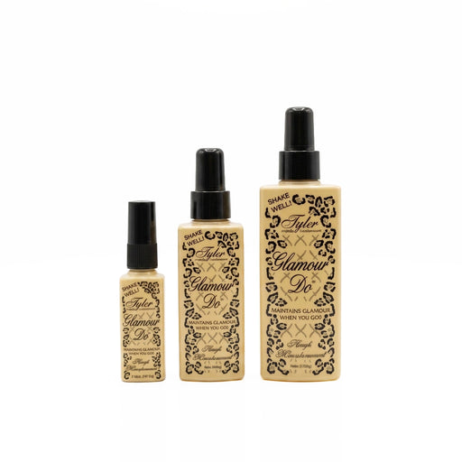 Tyler High Maintenance Glamour Do Spray hair fragrance mist bottle with the High Maintenance label displayed on a white background.