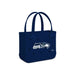 Navy tote bag with a sports team logo on a white background