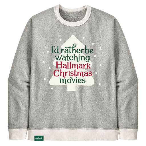 Hallmark Channel Christmas Movies Women s Oversized Gray Sweatshirt Trudy s Hallmark