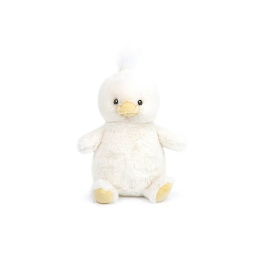 White plush duck toy on a white background
