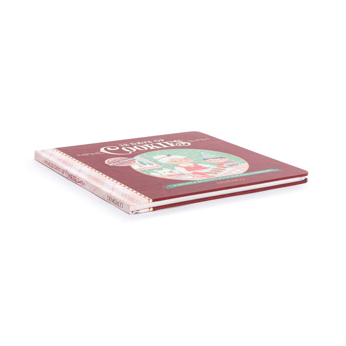 Cookbook with a red cover and white text on a white background