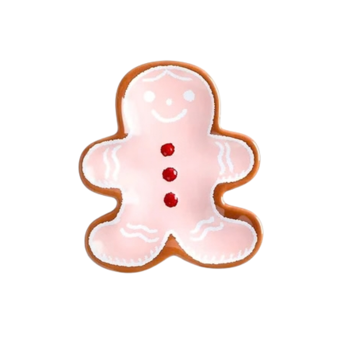Pink Gingerbread Cookie Trinket Dish