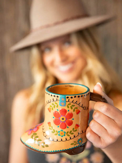Betty the Boot Folk Art Coffee Mug