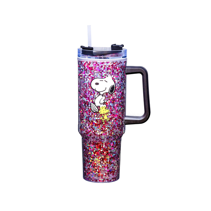 Peanuts Glitter Acrylic Travel Mug 40oz Tumbler