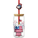 Snoopy Americana Glass with Straw Charm