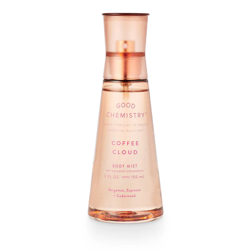 Good Chemistry Coffee Cloud body mist bottle on a white background
