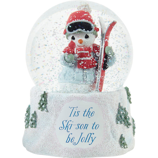 Precious Moments ‘Tis The Ski-son To Be Jolly Annual Snowman Musical Snow Globe