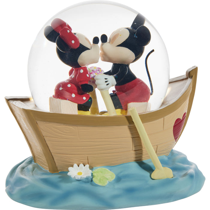 Disney Mickey Mouse and Minnie Mouse "We Will Never Drift Apart" Musical Snow Globe