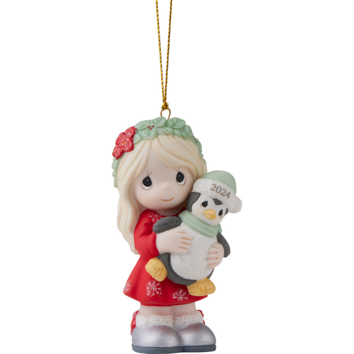Precious Moments Have Yourself A Merry Little Christmas Dated 2024 Girl Ornament