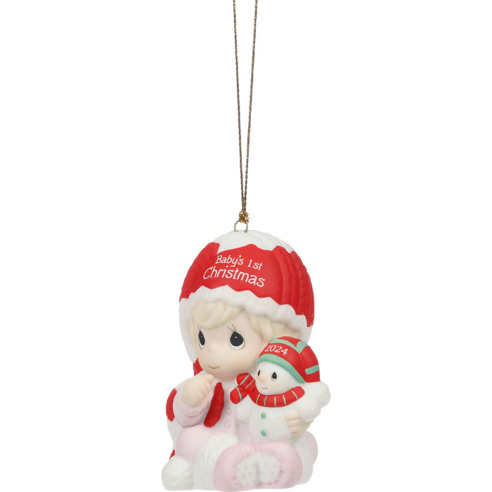 Precious Moments Baby’s First Christmas 2024 Dated Girl Ornament