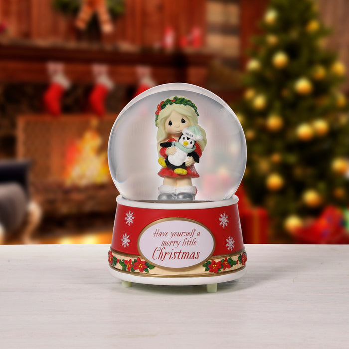 Precious Moments Have Yourself A Merry Little Christmas 2024 Dated Musical Snow Globe