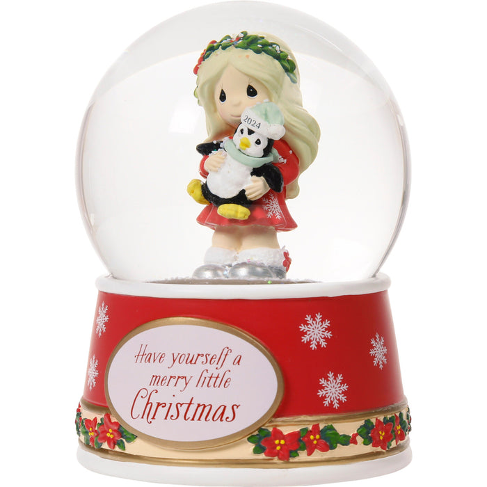 Precious Moments Have Yourself A Merry Little Christmas 2024 Dated Musical Snow Globe