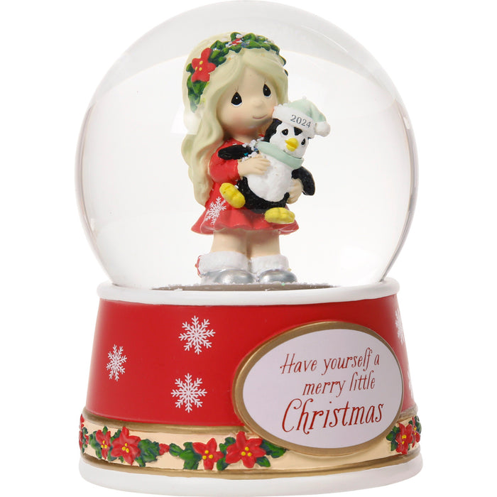 Precious Moments Have Yourself A Merry Little Christmas 2024 Dated Musical Snow Globe