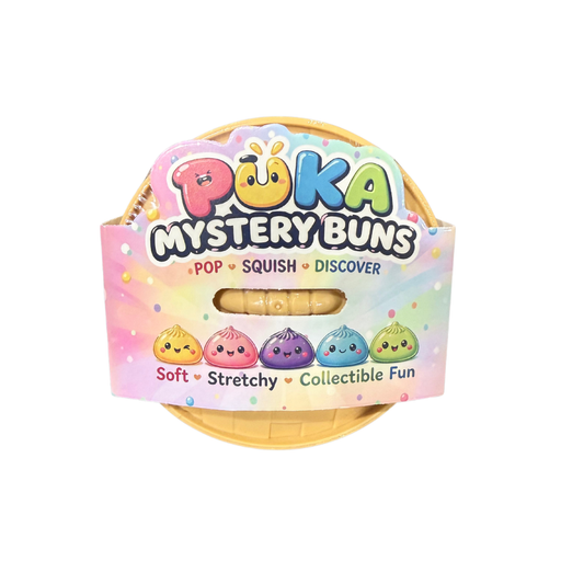 Puka Mystery Buns packaging with colorful design on a white background
