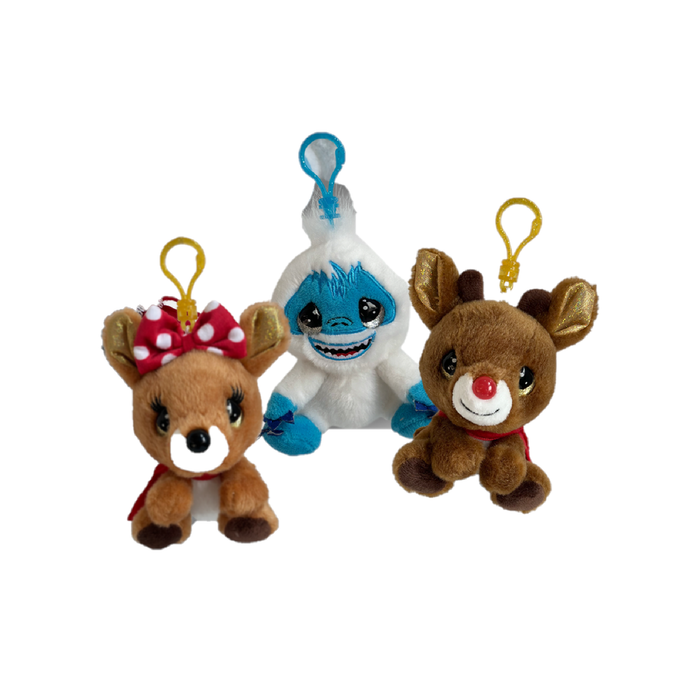 Rudolph the Red-Nosed Reindeer® Plush Cutie Pet-Tudies Backpack Clips