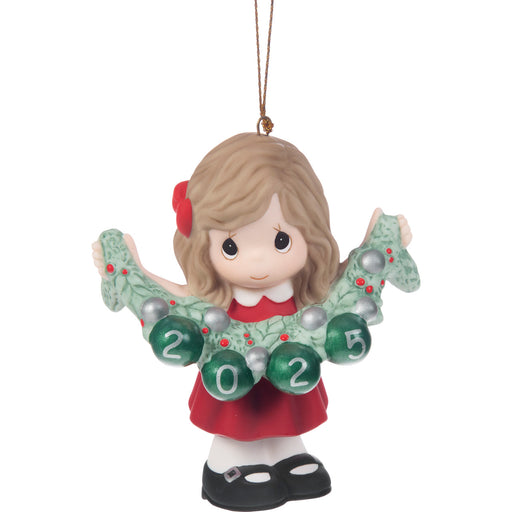 Precious Moments Deck The Halls 2025 Dated Girl Ornament