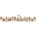 Set of nativity scene figurines on a white background