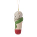 Cat in a sweater Christmas ornament on a white background