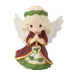 Decorative angel figurine with a heart-shaped ornament on a white background